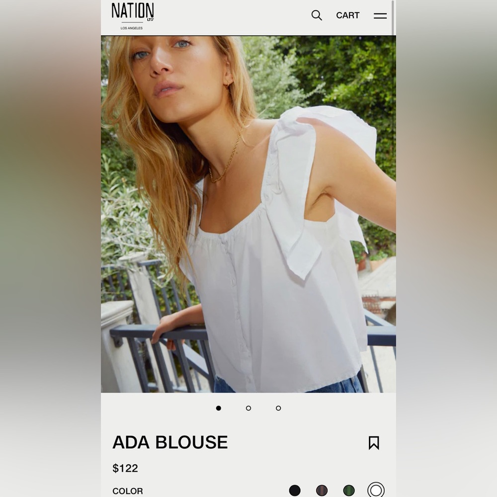 Nation Ltd Ada Blouse White